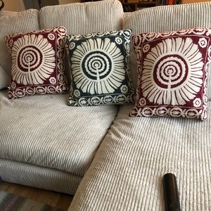 Oka embroidered cushion covers